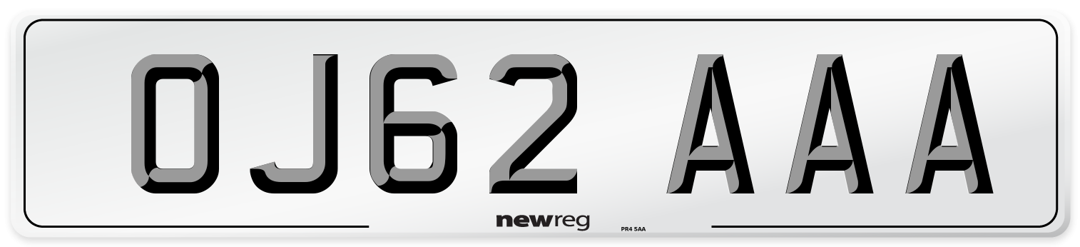 OJ62 AAA Number Plate from New Reg